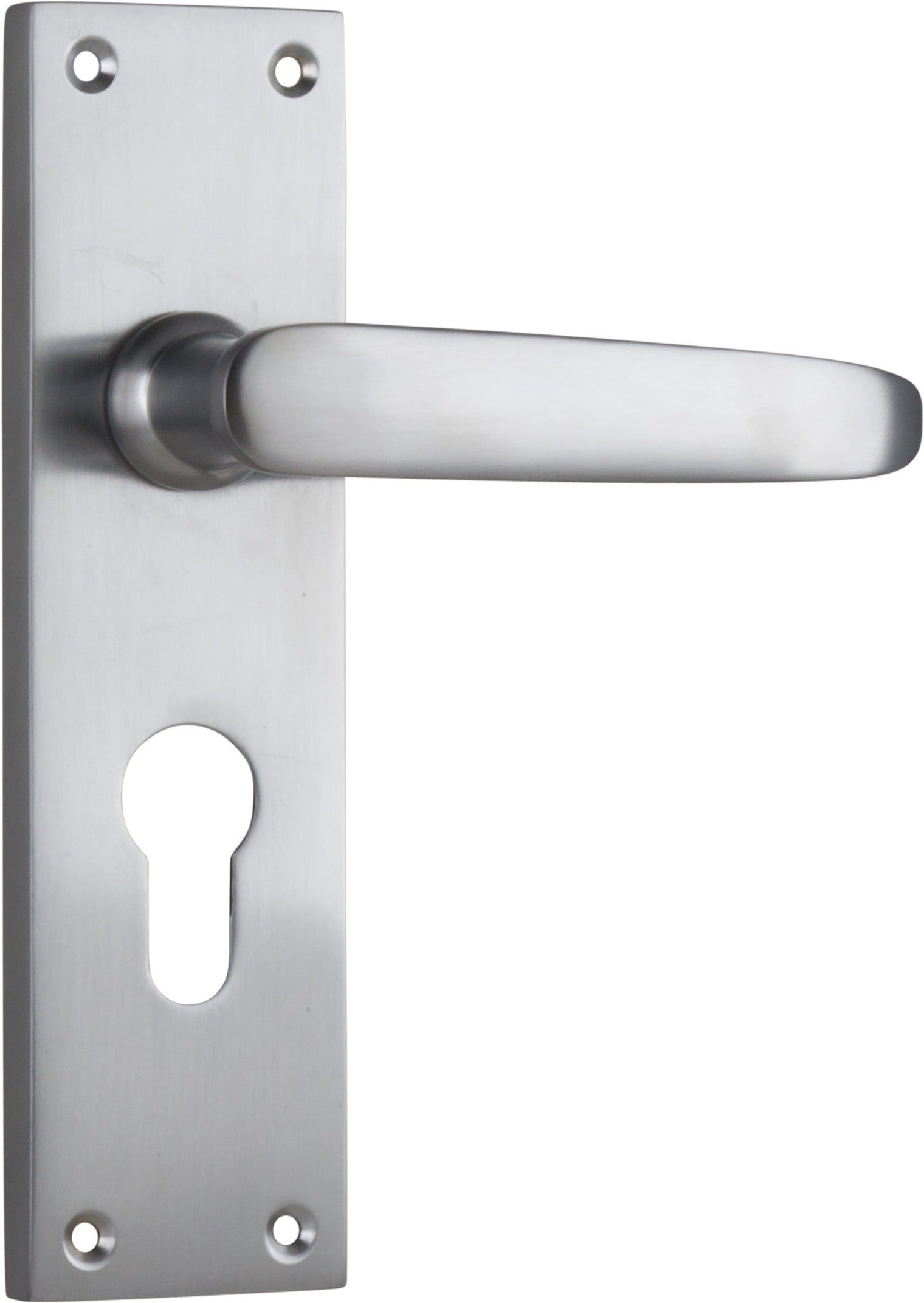 Balmoral Lever - Long Backplate Satin Chrome / Euro | Entrance