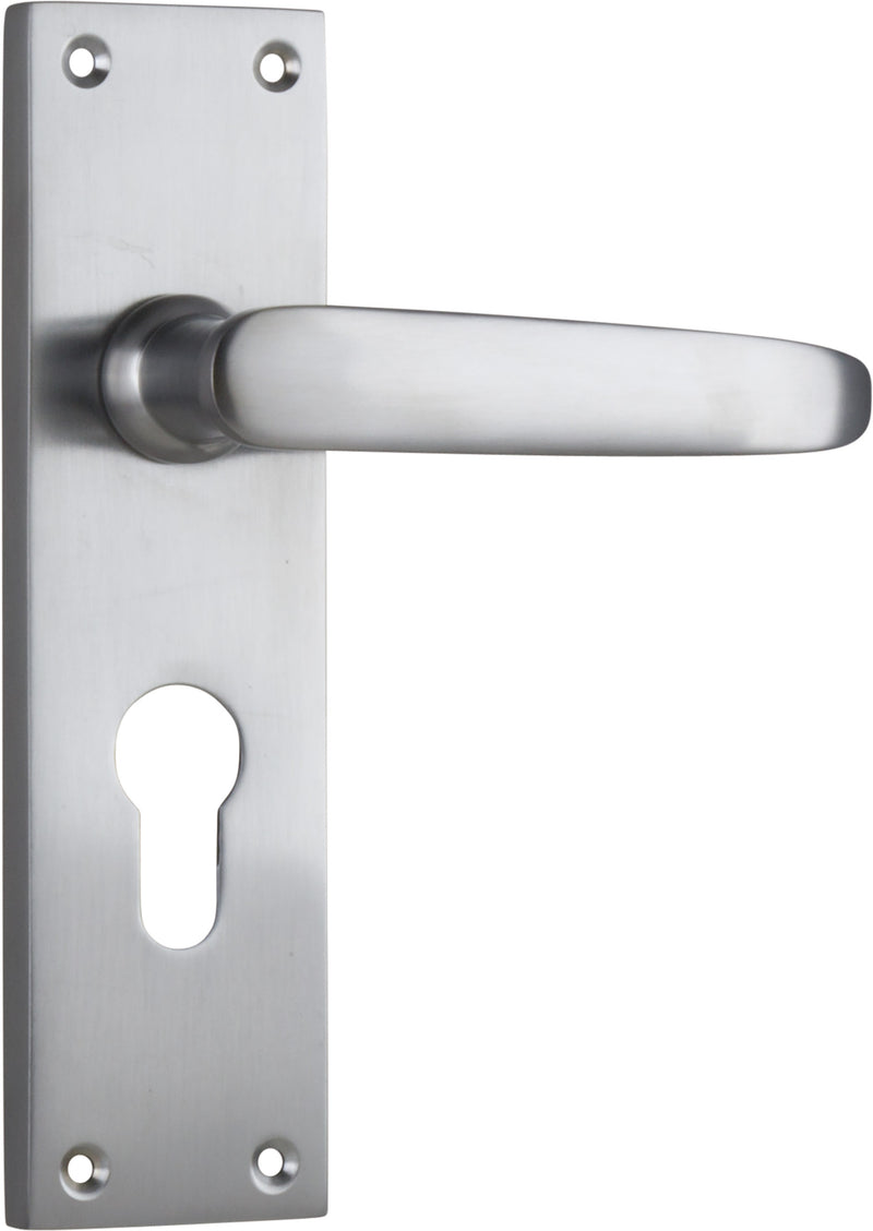 Balmoral Lever - Long Backplate Satin Chrome / Euro | Entrance