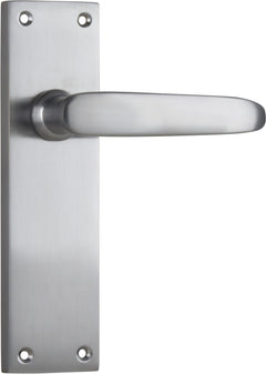 Balmoral Lever - Long Backplate Satin Chrome / Latch | Passage