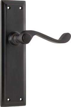 Milton Lever - Long Backplate Antique Copper / Latch | Passage