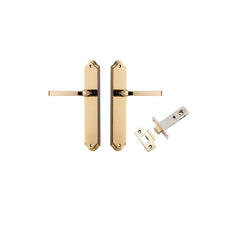 Annecy Lever - Shouldered Backplate Passage Kit Polished Brass / Solid Brass