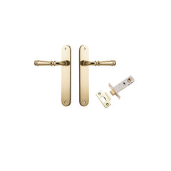 Verona Lever - Oval Backplate Passage Kit Polished Brass / Solid Brass