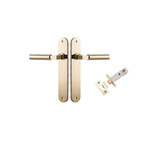 Berlin Lever - Oval Backplate Passage Kit Polished Brass / Solid Brass