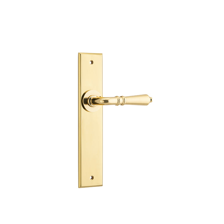 Sarlat Lever - Chamfered Backplate Polished Brass