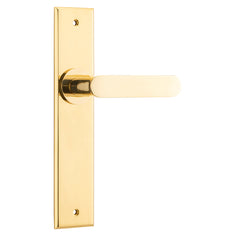Bronte Lever - Chamfered Backplate Polished Brass / Brass
