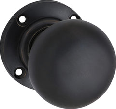 Victorian Knob - Round Rose Antique Copper / Passage