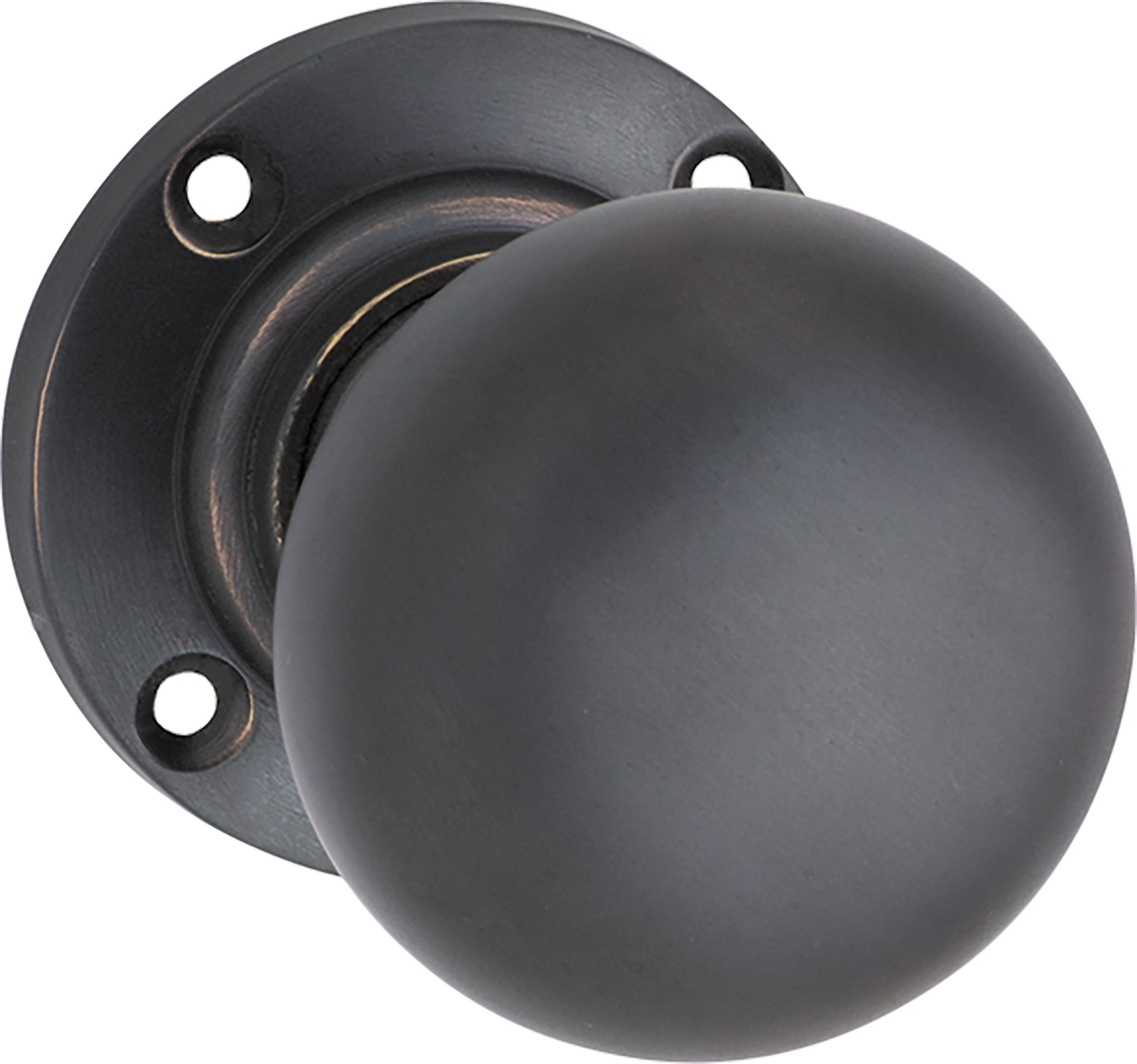 Victorian Knob - Round Rose Antique Copper / Passage