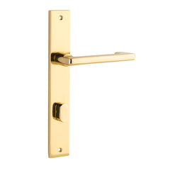 Baltimore Return Lever - Rectangular Backplate Polished Brass / Solid Brass