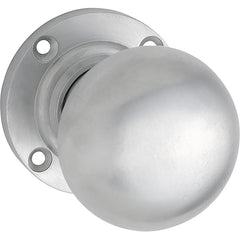 Victorian Knob - Round Rose Satin Chrome / Passage