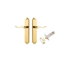 Stirling Lever - Shouldered Backplate Passage Kit Polished Brass / Solid Brass
