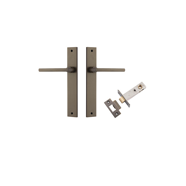 Baltimore Lever - Rectangular Backplate Passage Kit Antique Brass / Solid Brass