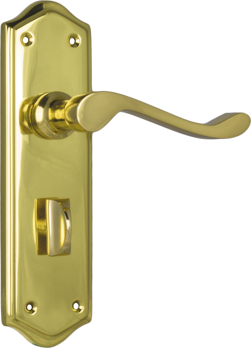 Henley Lever - Long Backplate Polished Brass / Privacy | Privacy