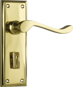 Camden Lever - Long Backplate Polished Brass / Privacy | Privacy