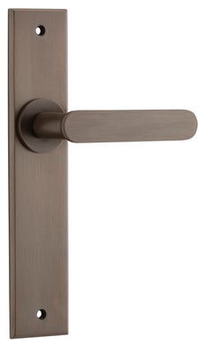 Bronte Lever - Chamfered Backplate Antique Brass / Brass