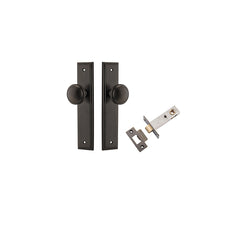 Paddington Knob - Stepped Backplate Passage Kit Antique Brass / Solid Brass