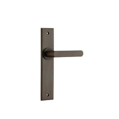 Osaka Lever - Chamfered Backplate Antique Brass / Solid Brass