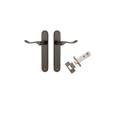 Stirling Lever - Oval Backplate Passage Kit Antique Brass / Solid Brass