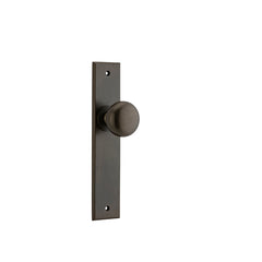 Cambridge Knob - Chamfered Backplate Antique Brass / Brass