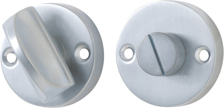 Round Privacy Turn Satin Chrome