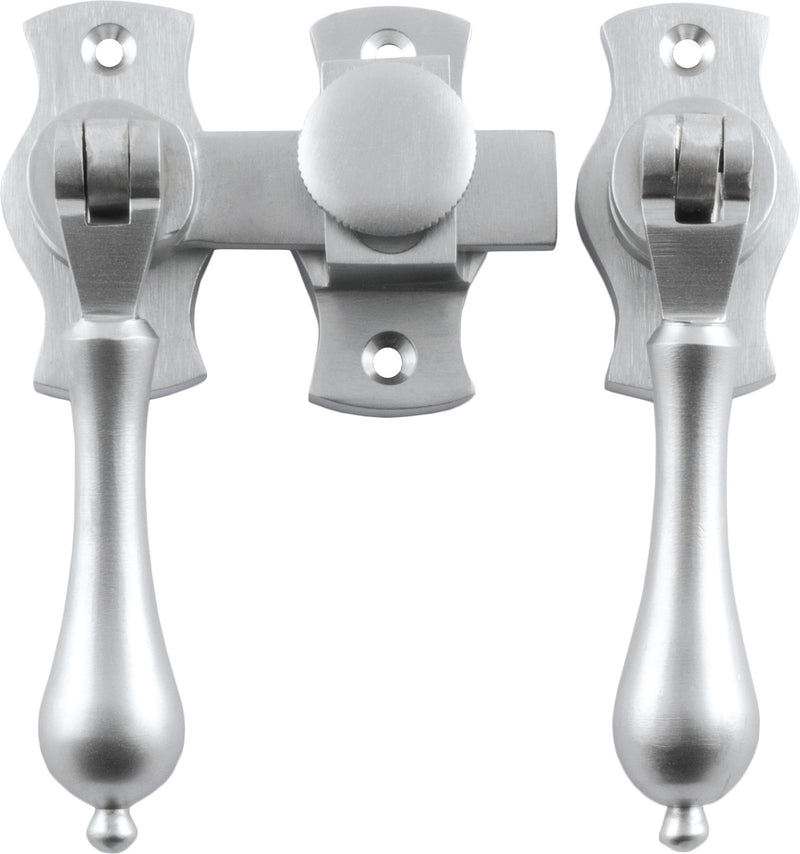 Teardrop French Door Fastener Satin Chrome