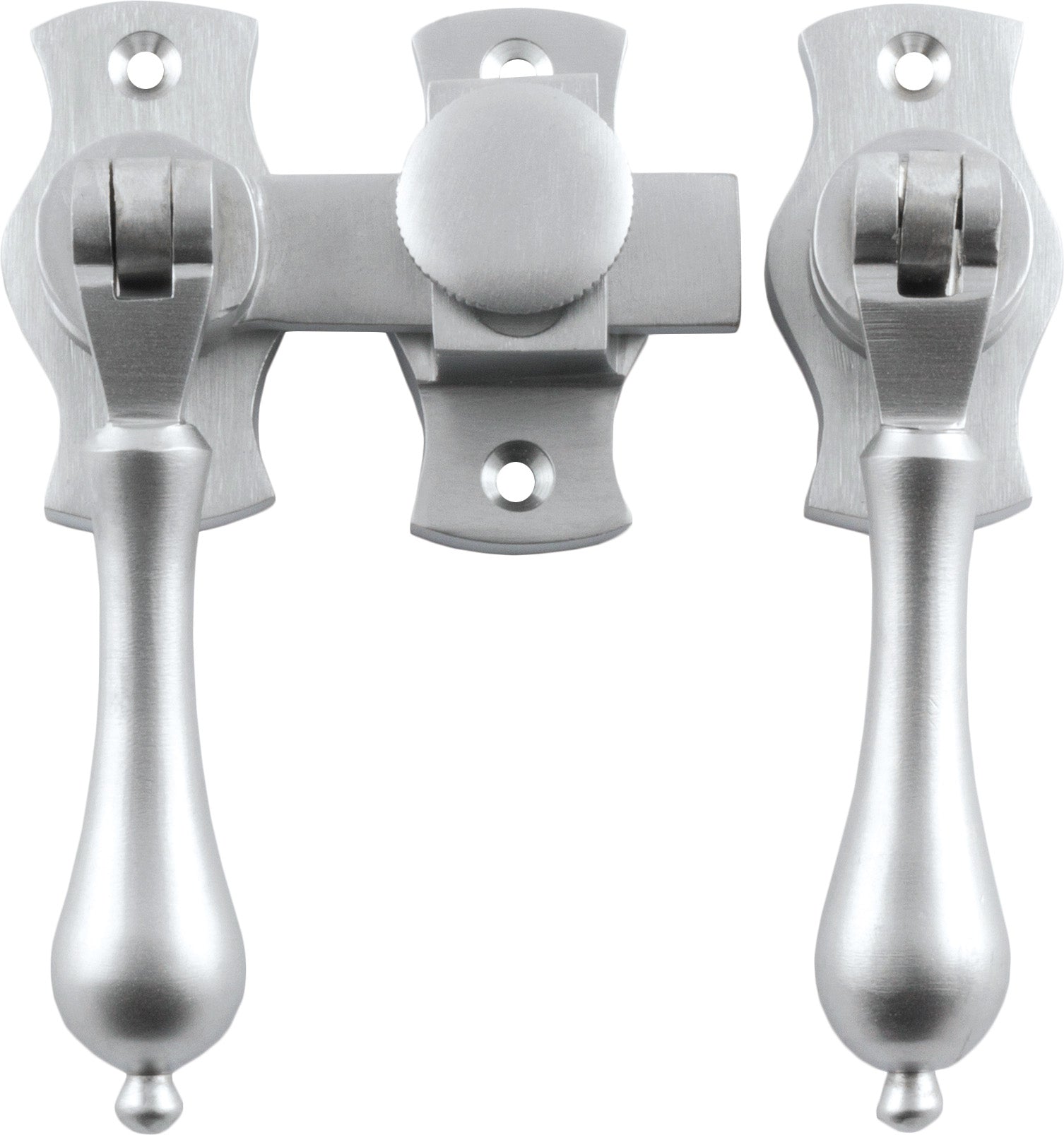 Teardrop French Door Fastener Satin Chrome