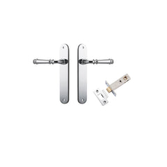 Verona Lever - Oval Backplate Passage Kit Chrome Plated / Solid Brass
