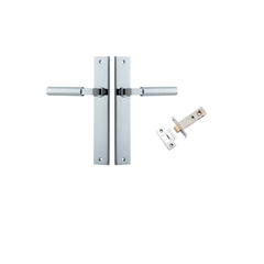 Berlin Lever - Rectangular Backplate Passage Kit Chrome Plated / Solid Brass