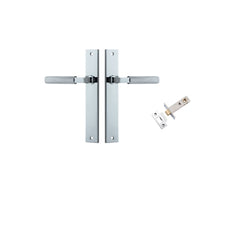 Brunswick Lever - Rectangular Backplate Passage Kit Chrome Plated / Solid Brass
