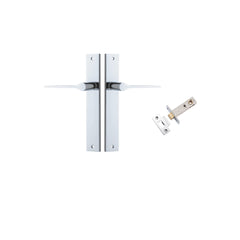 Como Lever - Rectangular Backplate Passage Kit Chrome Plated / Solid Brass