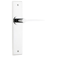 Como Lever - Chamfered Backplate Chrome Plated / Brass