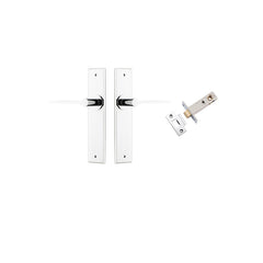 Como Lever - Chamfered Backplate Passage Kit Chrome Plated / Solid Brass