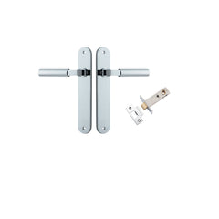 Berlin Lever - Oval Backplate Passage Kit Chrome Plated / Solid Brass
