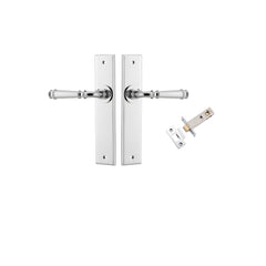 Verona Lever - Chamfered Backplate Passage Kit Chrome Plated / Solid Brass