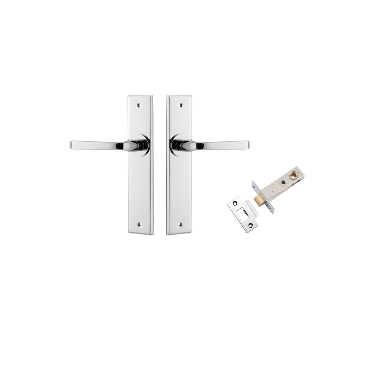 Annecy Lever - Chamfered Backplate Passage Kit Chrome Plated / Solid Brass