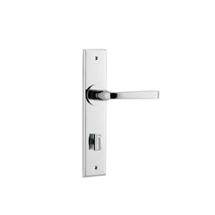 Annecy Lever - Chamfered Backplate (Handles Only) Chrome Plated / Privacy