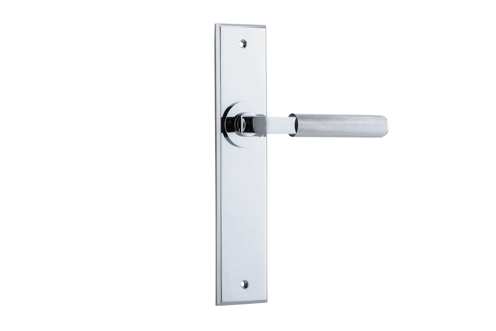 Brunswick Lever - Chamfered Backplate Chrome Plated