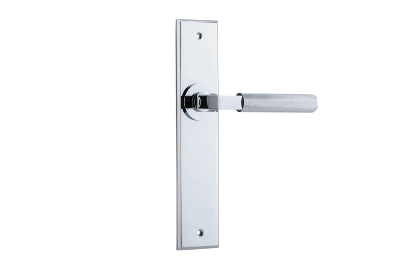 Brunswick Lever - Chamfered Backplate Chrome Plated