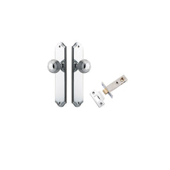 Guildford Knob - Shouldered Backplate Passage Kit Chrome Plated / Solid Brass