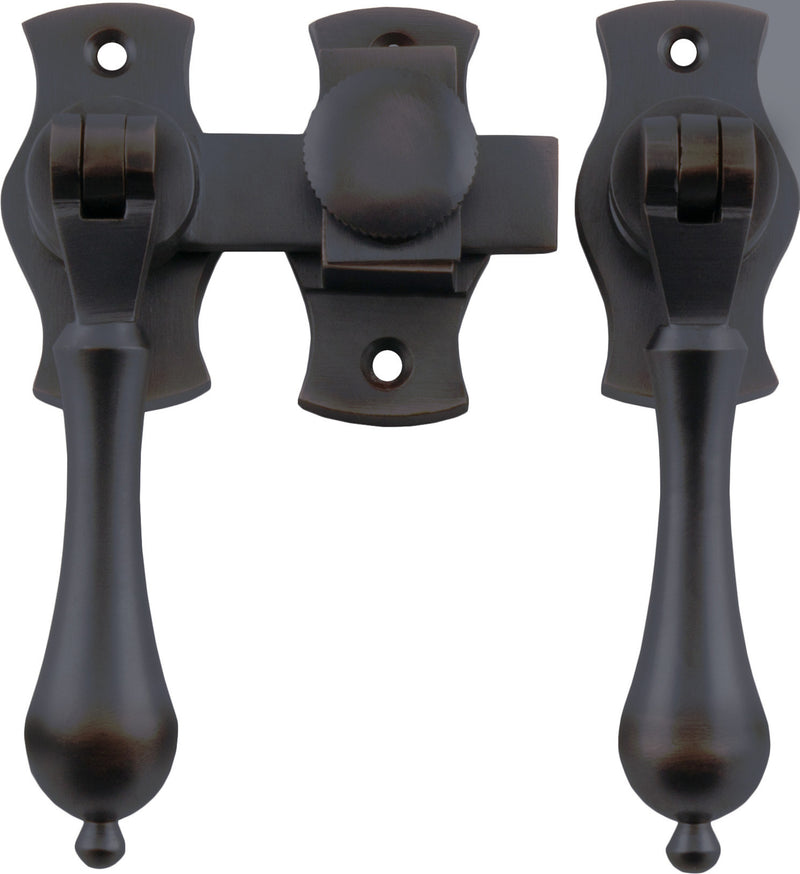 Teardrop French Door Fastener Antique Copper