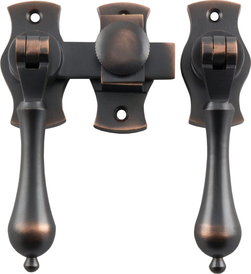 Teardrop French Door Fastener Antique Copper