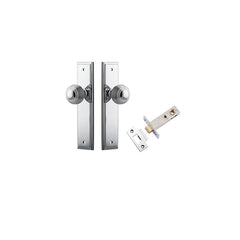 Guildford Knob - Stepped Backplate Passage Kit Chrome Plated / Solid Brass