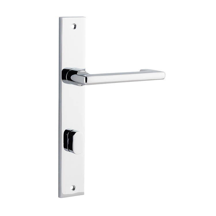 Baltimore Return Lever - Rectangular Backplate Chrome Plated / Solid Brass