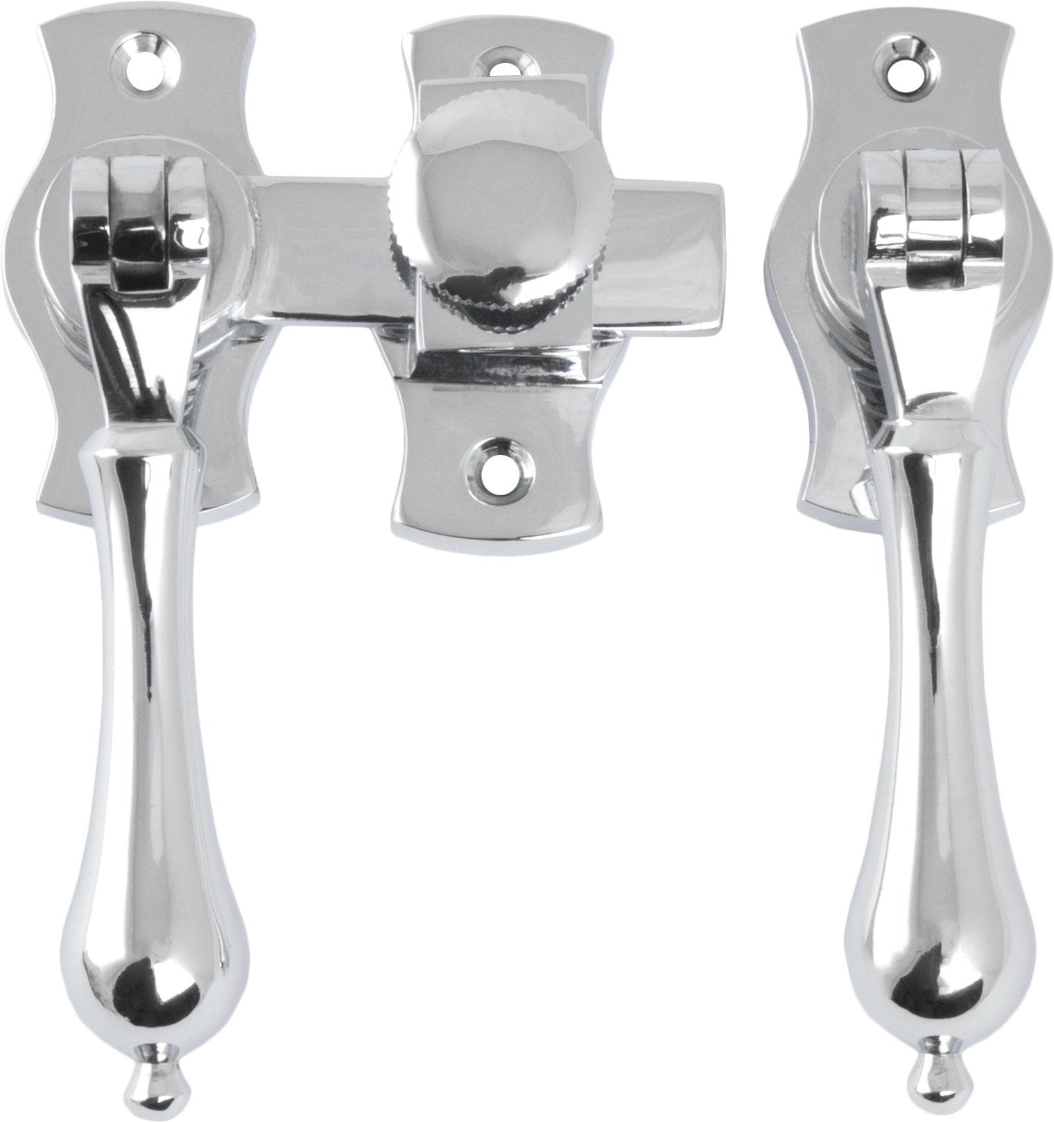 Teardrop French Door Fastener Chrome Plated