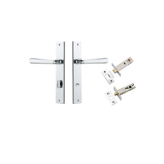 Copenhagen Lever - Rectangular Backplate Privacy Kit with Privacy Turn Chrome Plated / Solid Brass