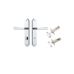 Copenhagen Lever - Shouldered Backplate Privacy Kit with Privacy Turn Chrome Plated / Solid Brass