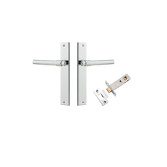 Helsinki Lever - Rectangular Backplate Passage Kit Chrome Plated / Solid Brass