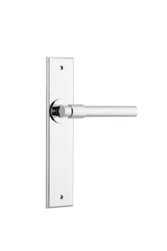Helsinki Lever - Chamfered Backplate Chrome Plated / Solid Brass