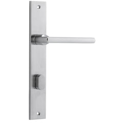 Baltimore Lever - Rectangular Backplate Satin Chrome / Solid Brass