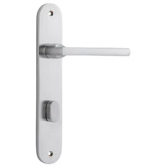 Baltimore Lever - Oval Backplate Satin Chrome / Solid Brass