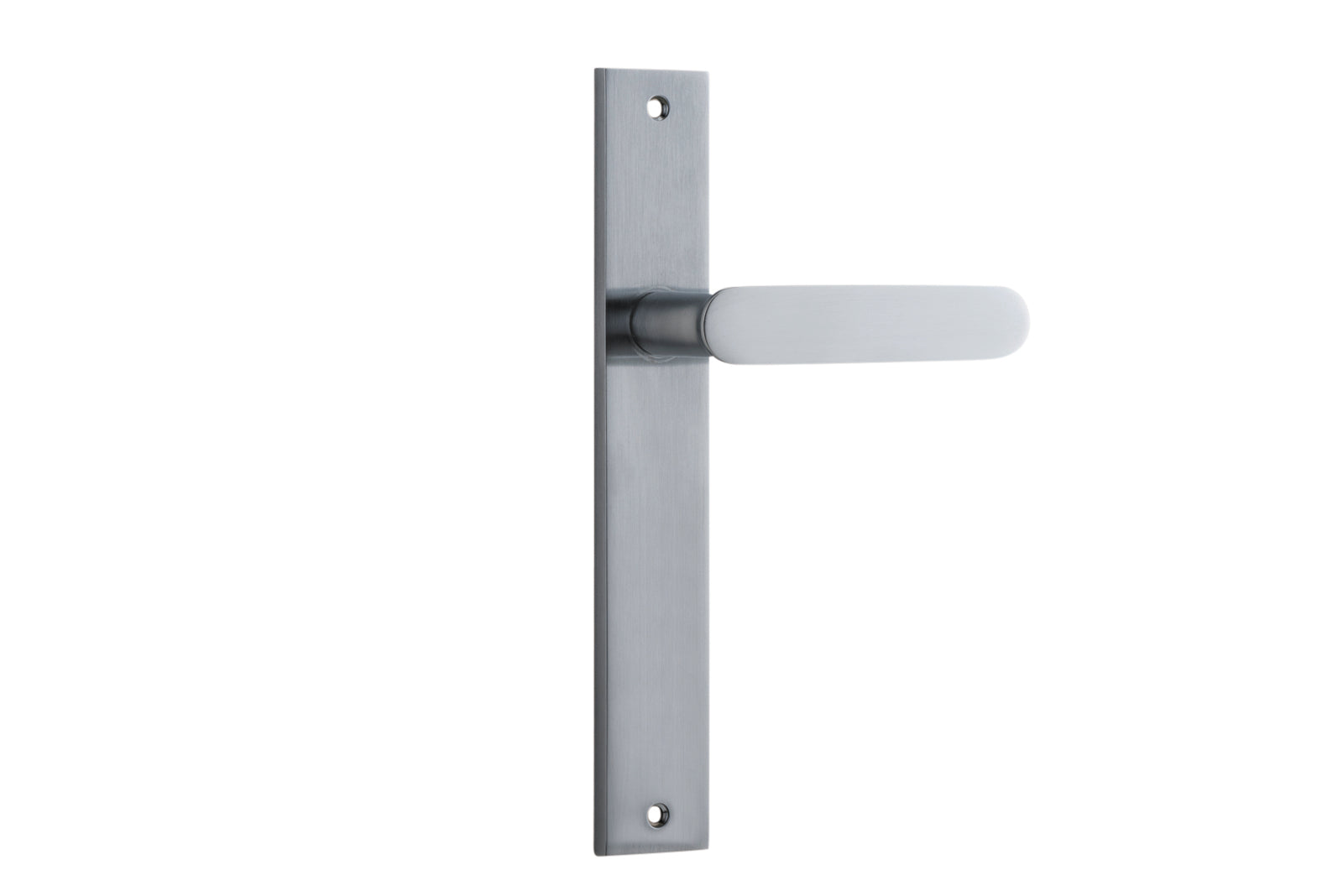 Bronte Lever - Rectangular Backplate Satin Chrome